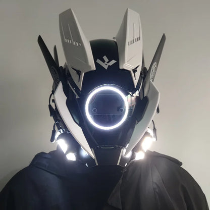 CyberGlow LED Tech Helmet – Futuristic Cosplay Mask