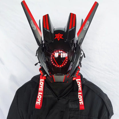 CyberGlow LED Tech Helmet – Futuristic Cosplay Mask
