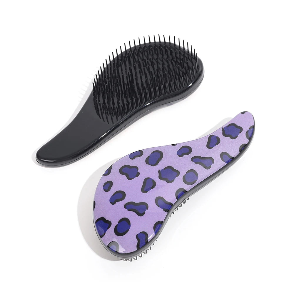 Leopard Print Detangling Hair Comb – Perfect for Wet &amp; Dry Hair