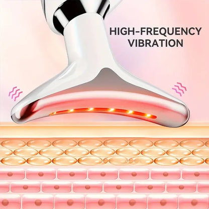 Neck Massager Facial Lifting Three Light Mode Electric Skin Tightener LED Beauty Instrument