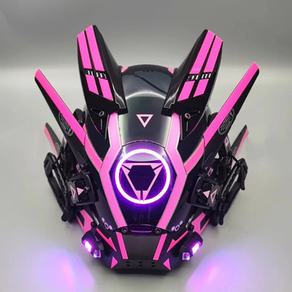 CyberGlow LED Tech Helmet – Futuristic Cosplay Mask