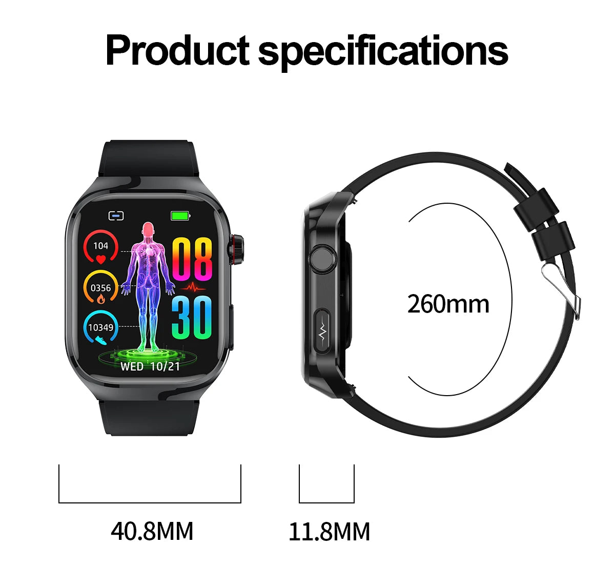 GUHUAVMI Uric Acid Blood Fat Smart Watch – Advanced Health Monitoring at Your Fingertips