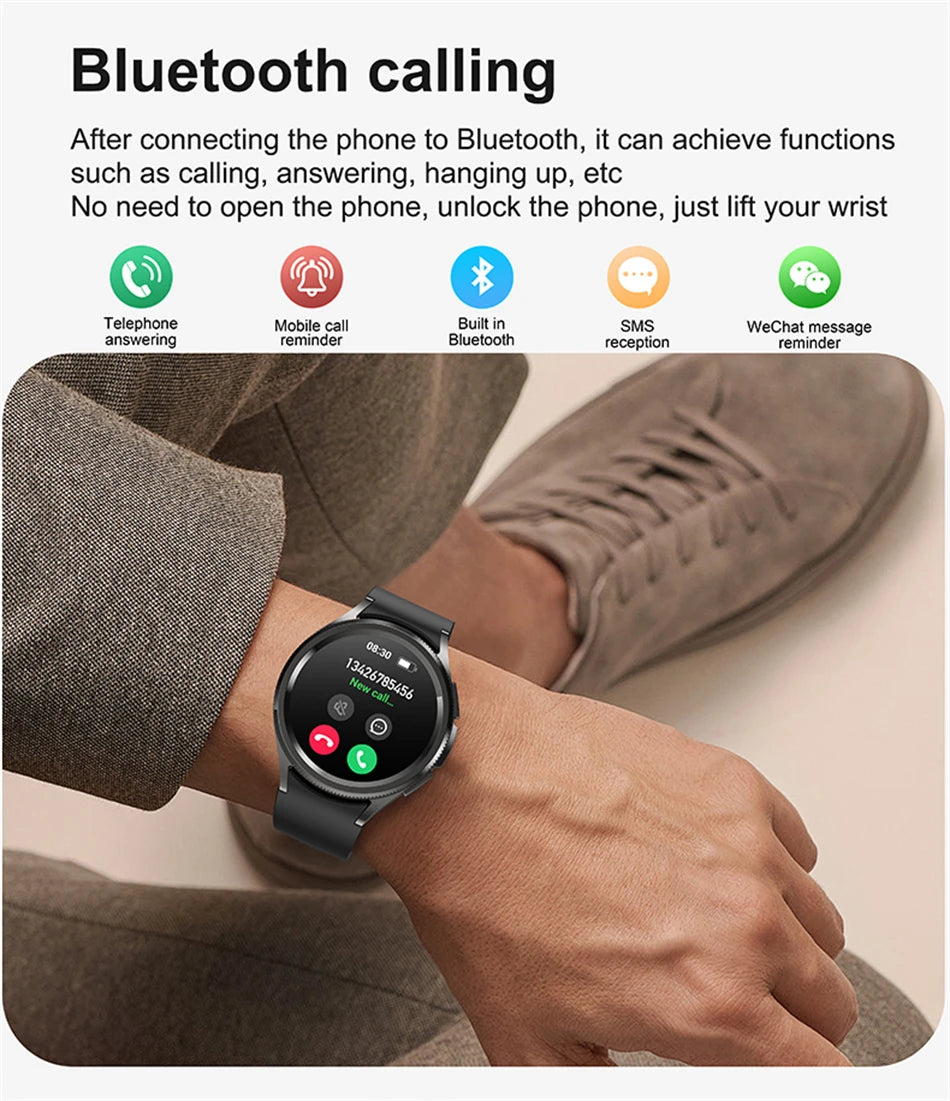 For Samsung Galaxy Watch 6 GPS Sport Smartwatch Men HD Screen GPS Fitness Tracker Waterproof