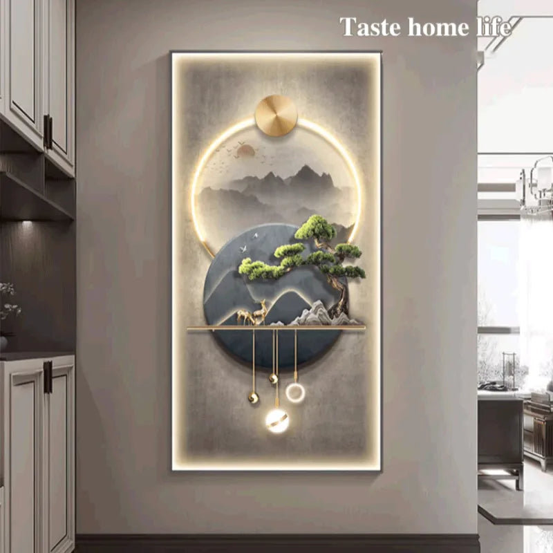 Modern Light and Shadow Wall Painting