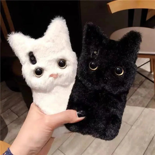 Plush Fur Phone Case For iPhone 15 14 XS XR X 13 12 11 Pro Max fluffy Fur Cover For iPhone 6 6S 7 8 Plus Cases