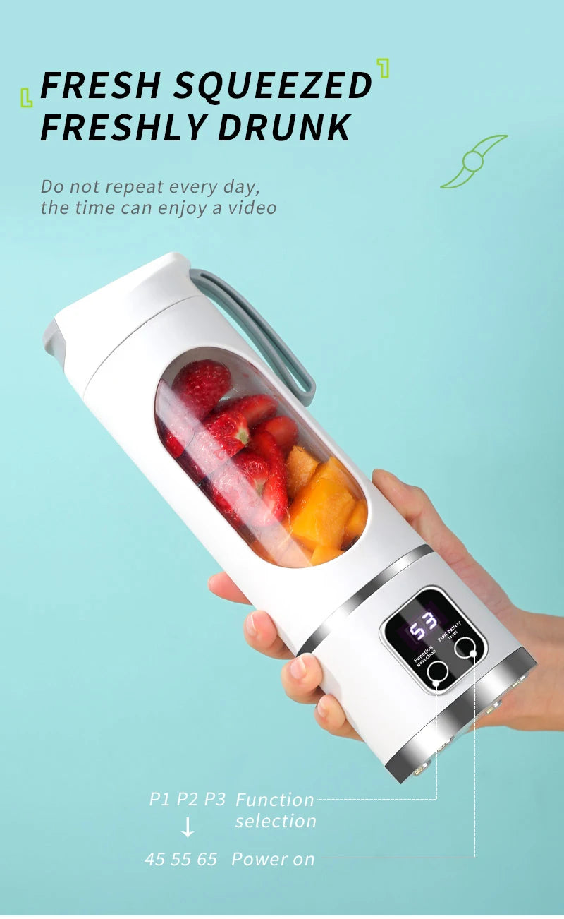 Xiaomi NanoBlend  450ml Fruit Juicer 8 Blades 3 Speeds USB Rechargeable Adjustable