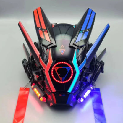 CyberGlow LED Tech Helmet – Futuristic Cosplay Mask
