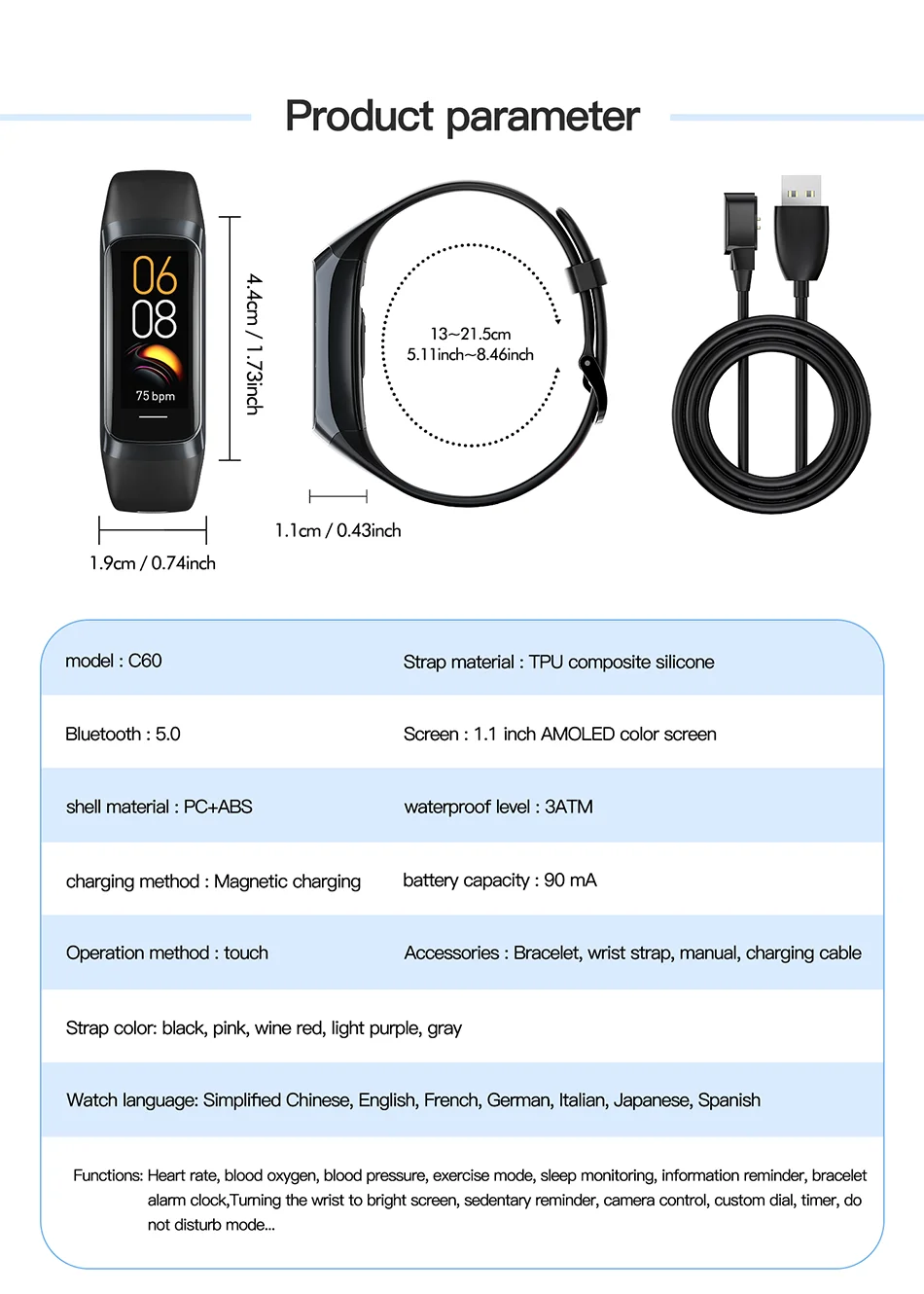 LIGE Amoled Smart Watch Men