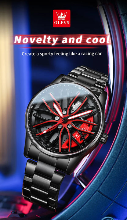 OLEVS Wheel Men's Luxury Watch Waterproof