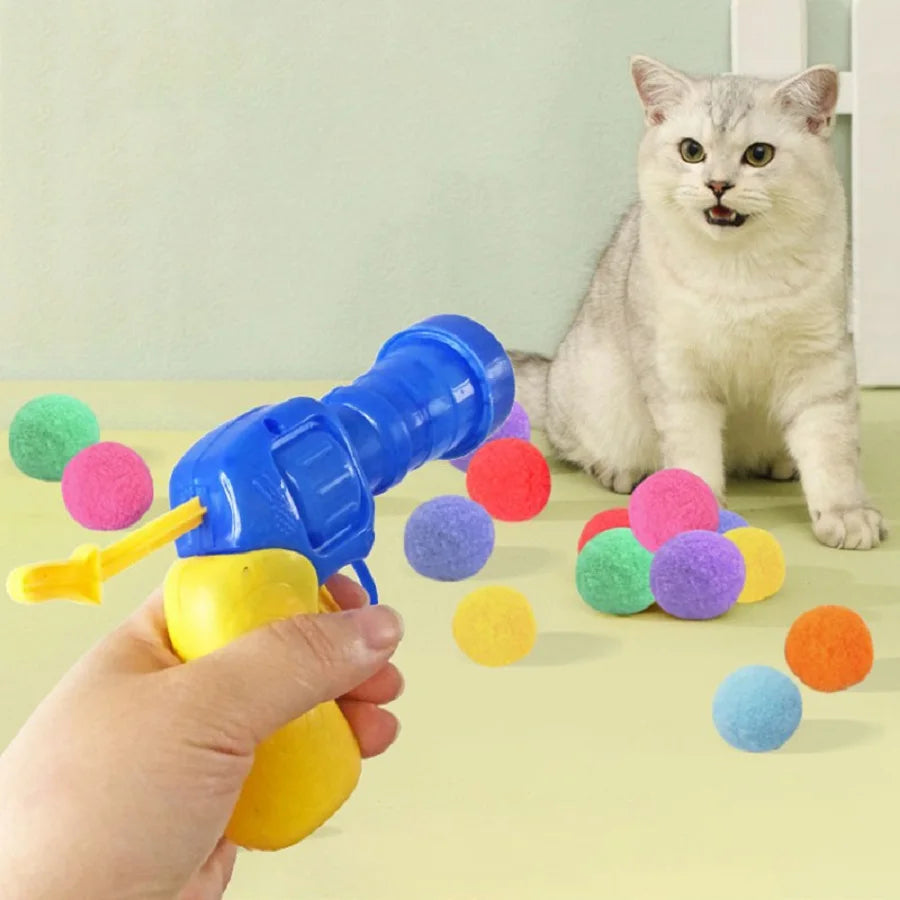 Cat Plush Ball Shooting Gun Relieving Depression Self