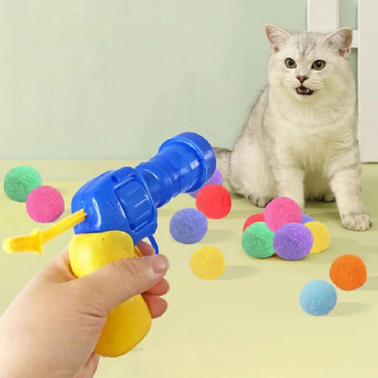 Cat Plush Ball Shooting Gun Relieving Depression Self