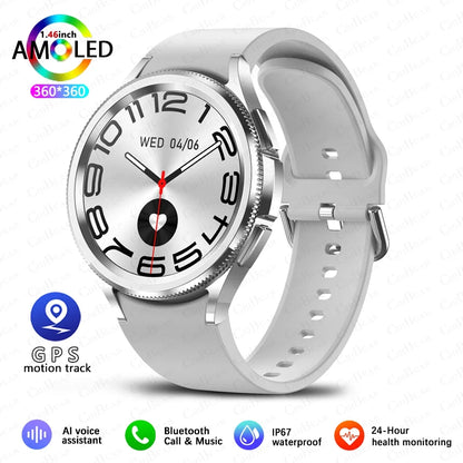 For Samsung Galaxy Watch 6 GPS Sport Smartwatch Men HD Screen GPS Fitness Tracker Waterproof
