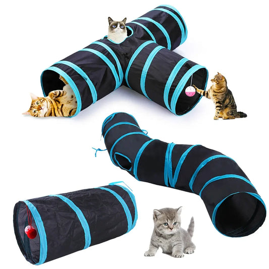 Cat Tunnel Foldable Cat Toy – Breathable Drill Barrel for Indoor Play