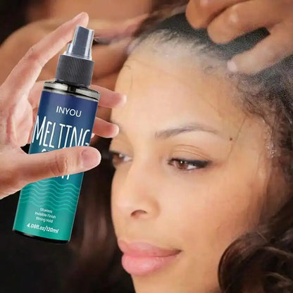 Melting and Holding Spray Glue-Less Hair
