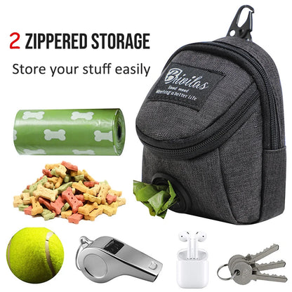 Pet Dog Treat Pouch Poop Dispenser Portable Multifunction Dog training bag