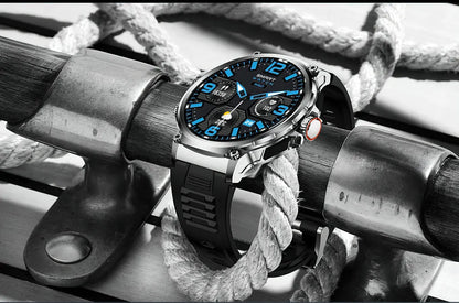 New 1.85-inch Ultra HD Smart Watch with GPS tracking, Bluetooth call, and a 710mAh battery. Perfect for sports and fitness, compatible with Huawei and Xiaomi.