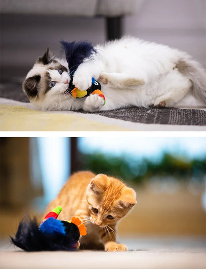 Pet Cat Toy – Sparrow and Mouse Shaped Simulation Sound Stuffed Toy