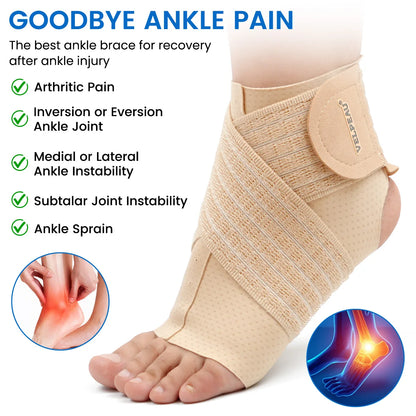 VELPEAU Adjustable Ankle Compression Sleeve for Achilles Tendonitis