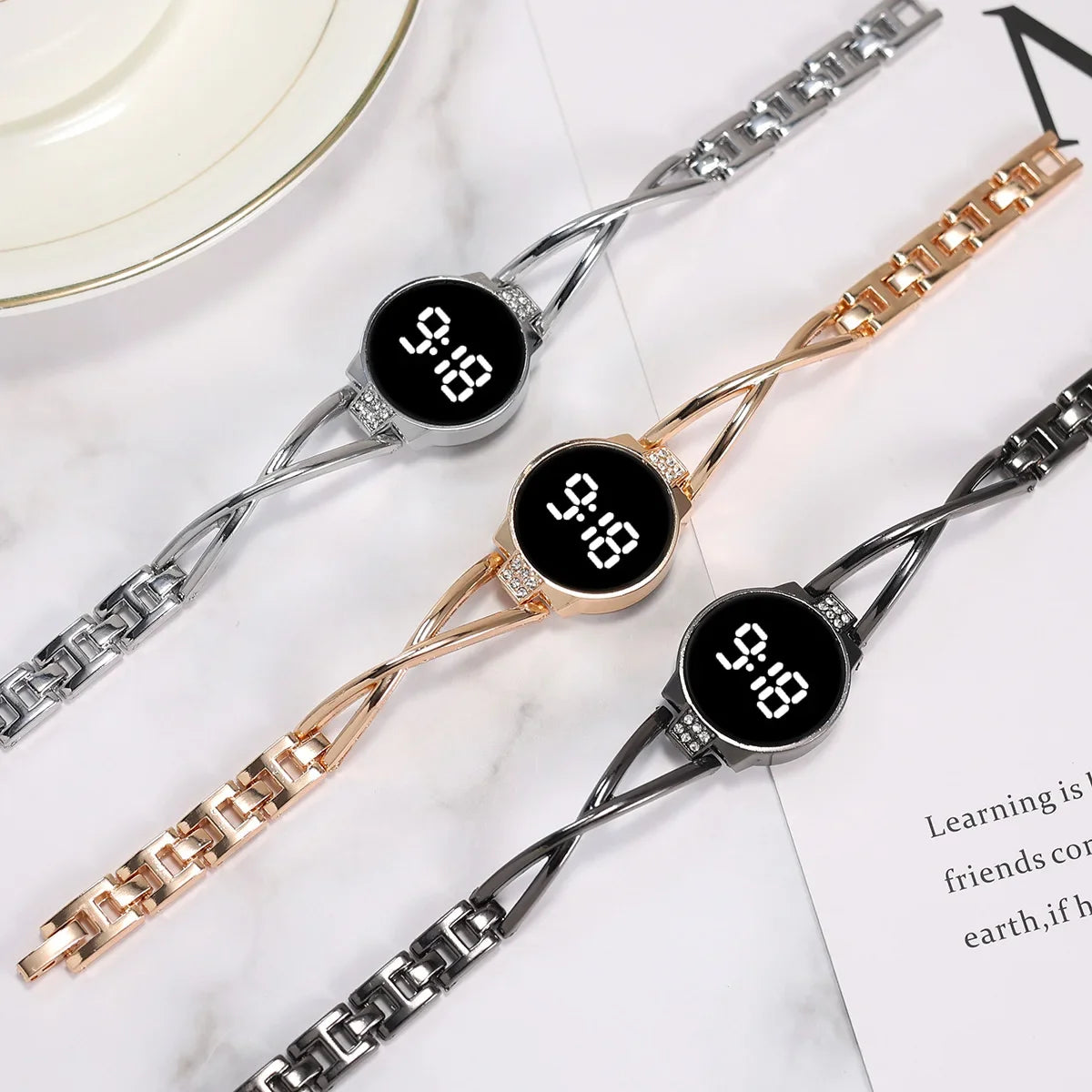 LED Fashion Watch for Women Touch Screen Ladies Time