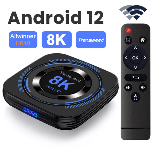 🎬 Transpeed Android 12 TV Box – Redefine Your Home Entertainment