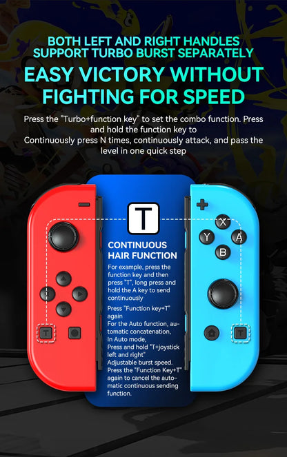 STORM WYRM Bluetooth Joystick for Switch NS Game Left and Right Wireless RGB With Light Small Handle JOY-02