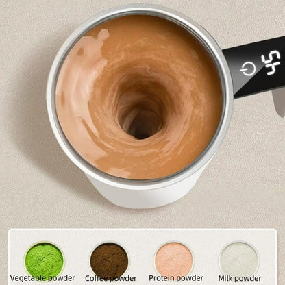 MagicMug Automatic Self Stirring Magnetic Mug with LCD Screen Coffee Milk Mixing