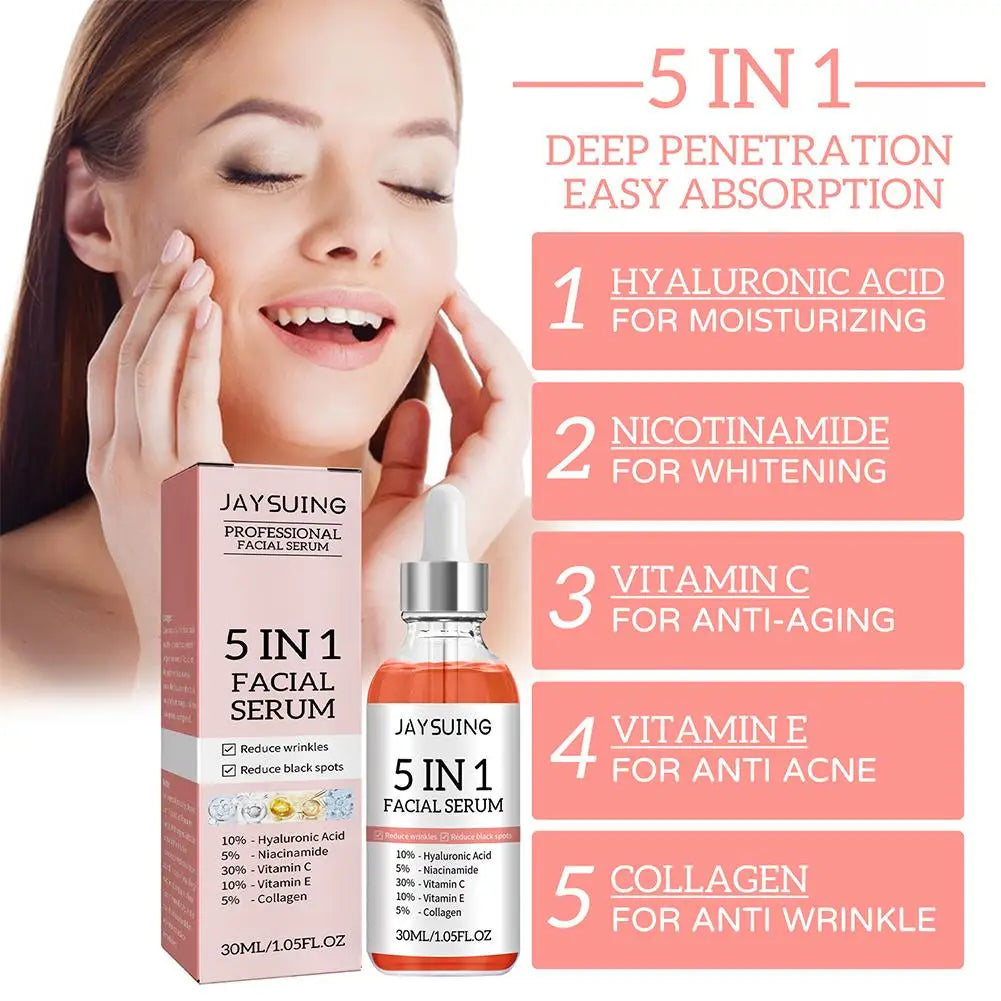 Sérum Combo Facial 5 em 1 30ml Eelhoe Anti-Aging