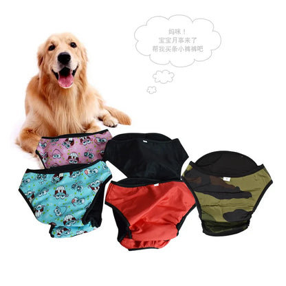 Large Dog Diaper Sanitary Physiological Pants Washable Female Dog Underwear