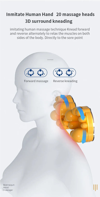 Electric Shiatsu Head Neck Cervical Ttraction Body Massager