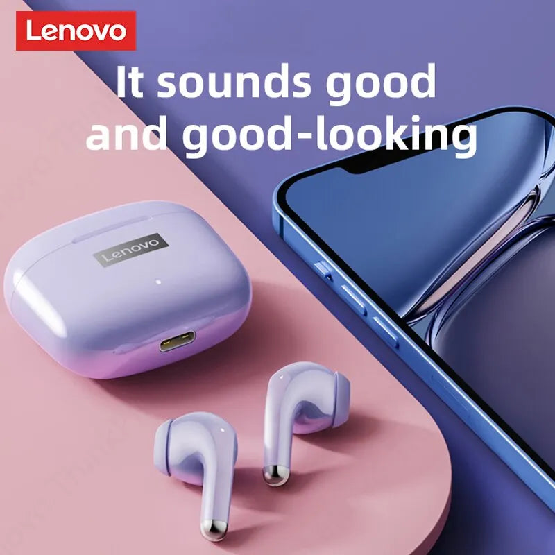 Lenovo LP40 Pro Earphones Bluetooth 5.3 Wireless Sports Headphone Waterproof with Mic Touch Control TWS Headset