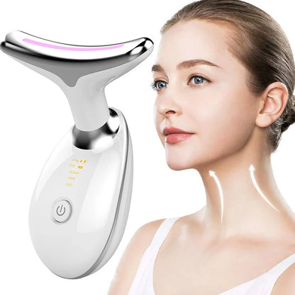 Neck Massager Facial Lifting Three Light Mode Electric Skin Tightener LED Beauty Instrument