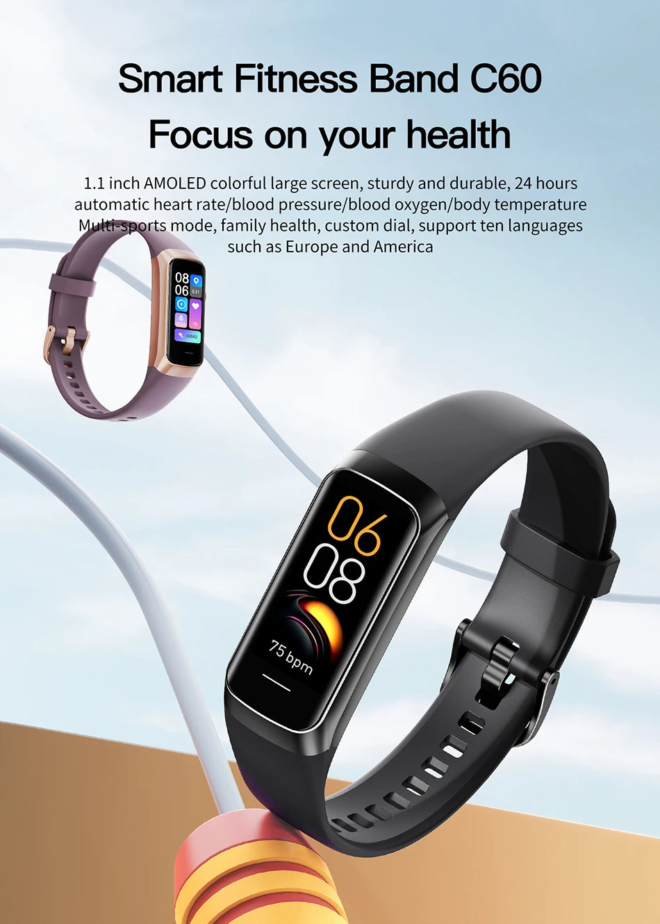 LIGE Amoled Smart Watch Men