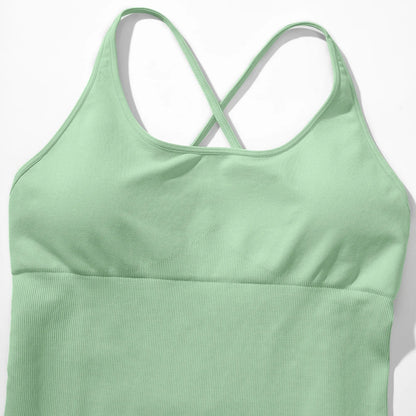 OMKAGI Women’s Full-Length Bodycon Jumpsuit – Sleeveless Athletic & Casual Wear