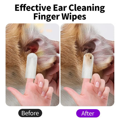 Pet cleaning products  Ear cleaning wipes  Ear care fingertips