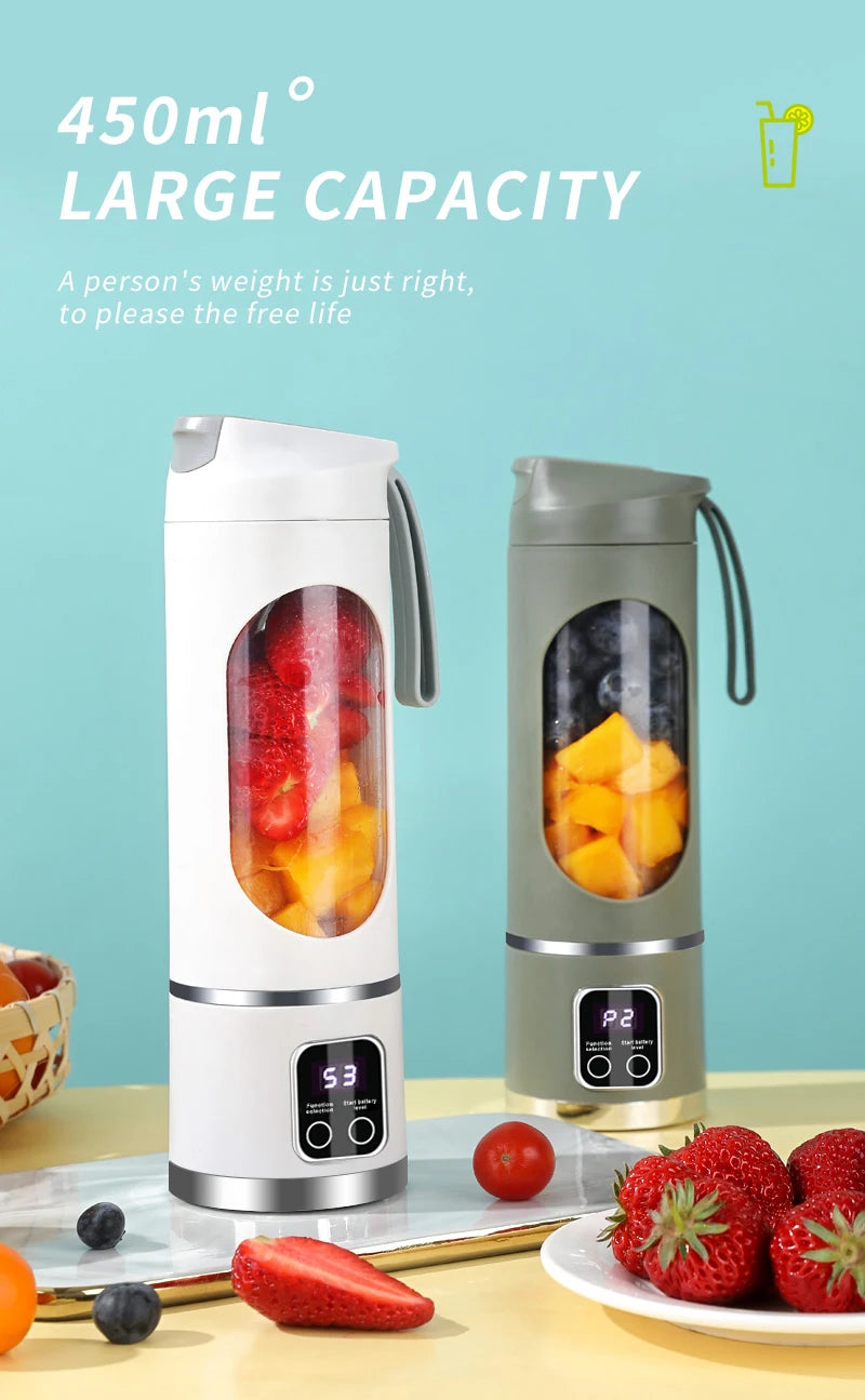 Xiaomi NanoBlend  450ml Fruit Juicer 8 Blades 3 Speeds USB Rechargeable Adjustable