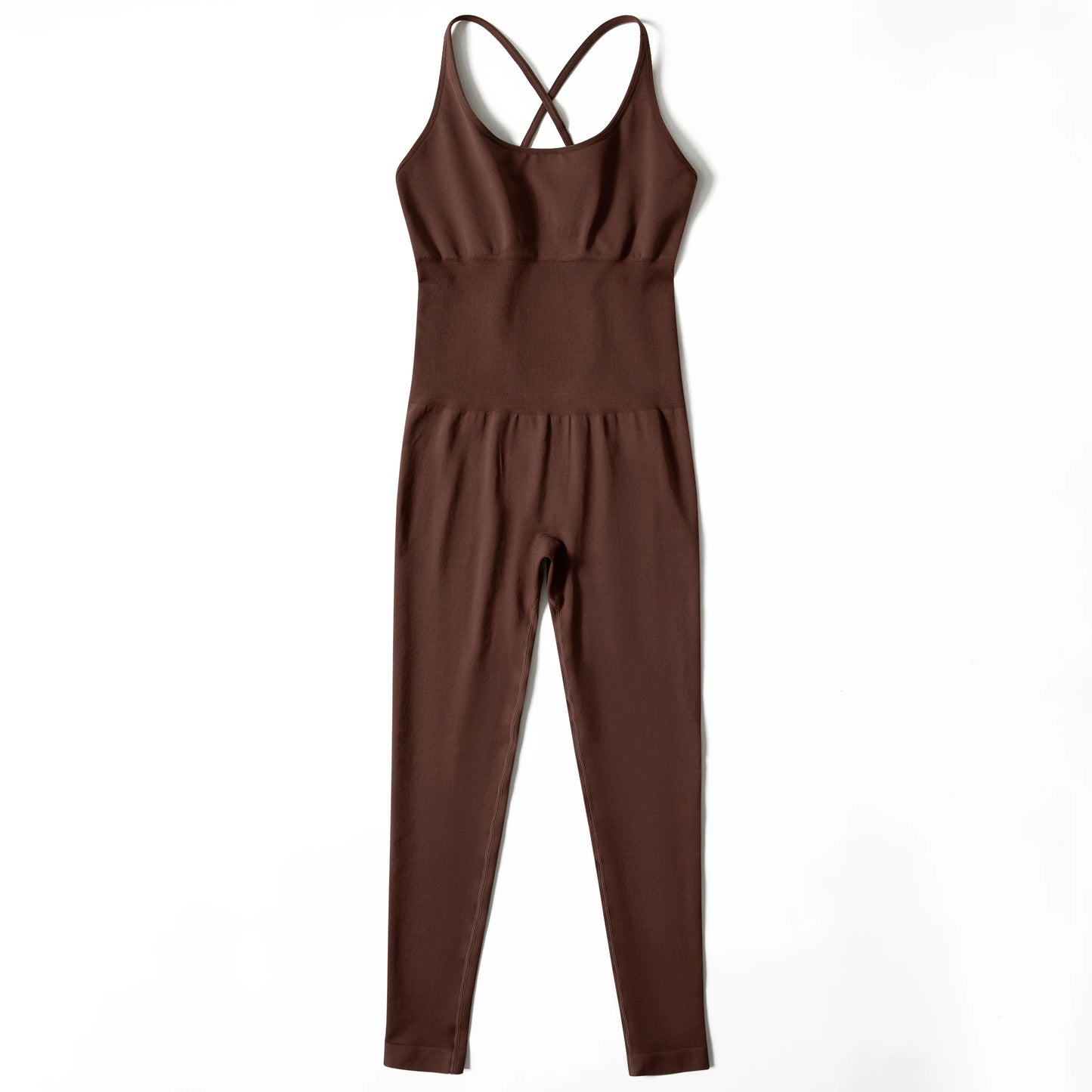 OMKAGI Women’s Full-Length Bodycon Jumpsuit – Sleeveless Athletic & Casual Wear