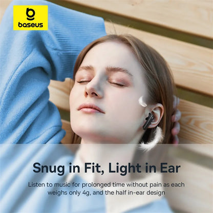 BASEUS In-Ear Wireless Earphones Bluetooth 5.3 30H Bateria de longa duração IPX4 prova d'água