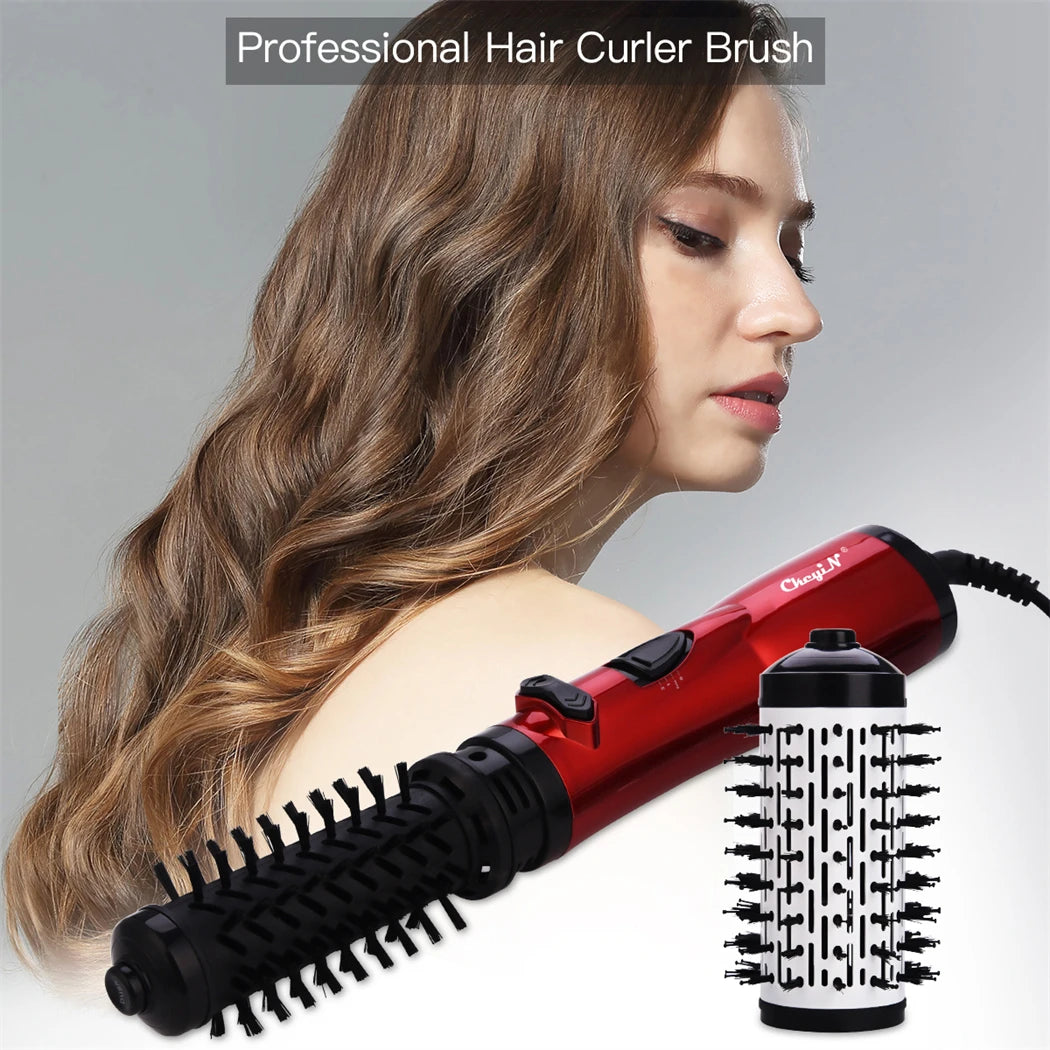 CkeyiN 2-in-1 Hot Air Spin Brush Hair Dryer