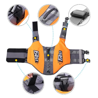 Pet Swimming Life Jacket Safety Vest for Dog in Summer Fashion Adjustable Reflective in Pool