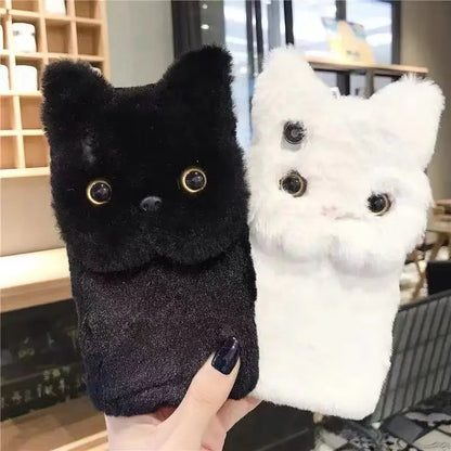 Plush Fur Phone Case For iPhone 15 14 XS XR X 13 12 11 Pro Max fluffy Fur Cover For iPhone 6 6S 7 8 Plus Cases