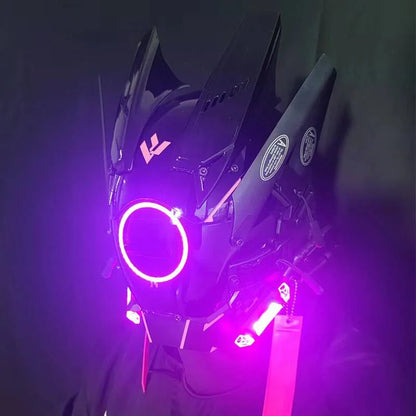 CyberGlow LED Tech Helmet – Futuristic Cosplay Mask