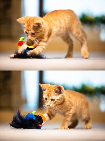Pet Cat Toy – Sparrow and Mouse Shaped Simulation Sound Stuffed Toy