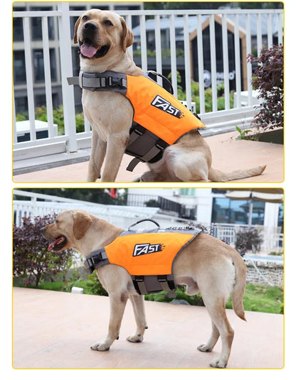Pet Swimming Life Jacket Safety Vest for Dog in Summer Fashion Adjustable Reflective in Pool
