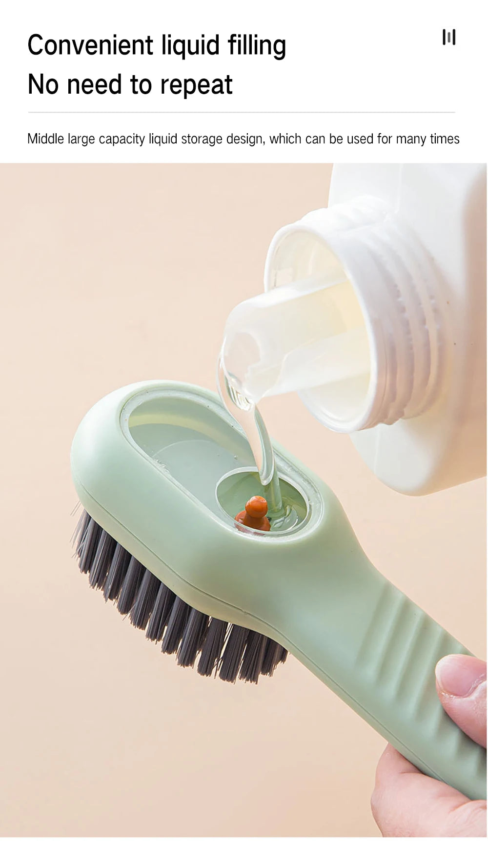 Multifunctional Cleaning Brush Soft-bristled Liquid Shoe Clothes Bush