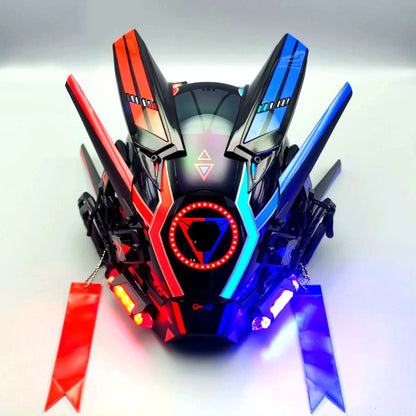 CyberGlow LED Tech Helmet – Futuristic Cosplay Mask