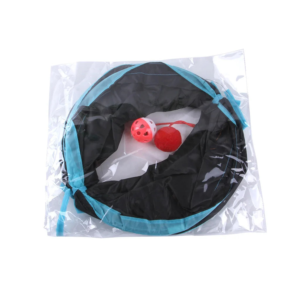 Cat Tunnel Foldable Cat Toy – Breathable Drill Barrel for Indoor Play