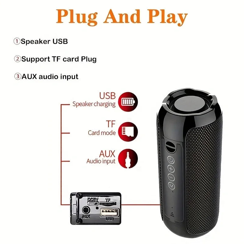 PartyBox TG117 Portable Bluetooth Speaker Outdoor Wireless Woofer Free Call /FM/TF Card/USB
