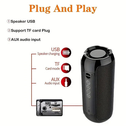 PartyBox TG117 Portable Bluetooth Speaker Outdoor Wireless Woofer Free Call /FM/TF Card/USB