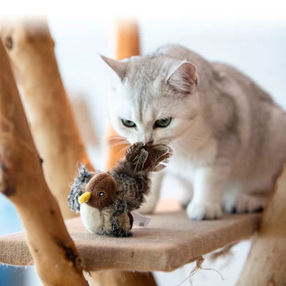 Pet Cat Toy – Sparrow and Mouse Shaped Simulation Sound Stuffed Toy