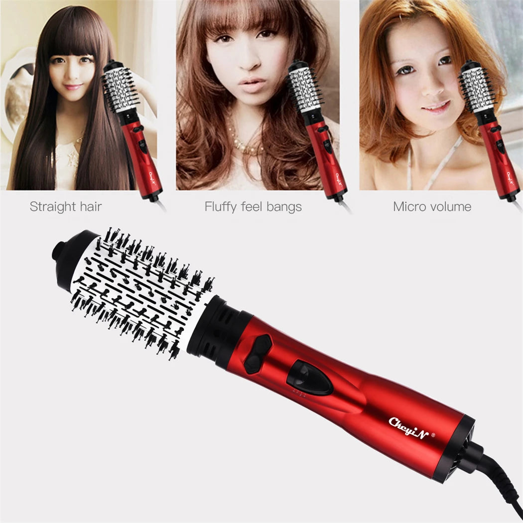 CkeyiN 2-in-1 Hot Air Spin Brush Hair Dryer